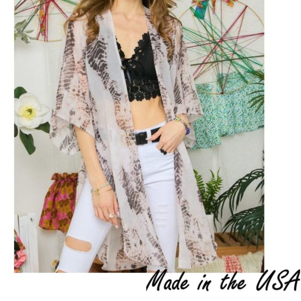 Chiffon Animal Print Kimono